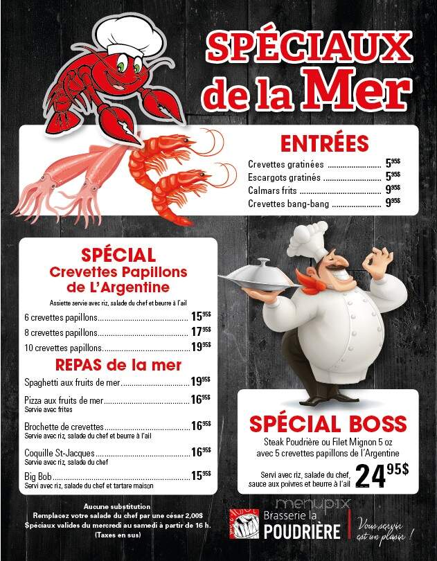 Brasserie La Poudriere Inc - Beloeil, QC menu_pic