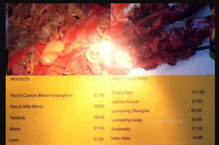 Fiesta Filipino Restaurant - North Vancouver, BC menu_pic