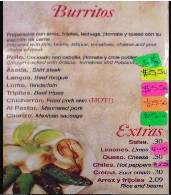 La Rosa - Elgin, IL menu_pic