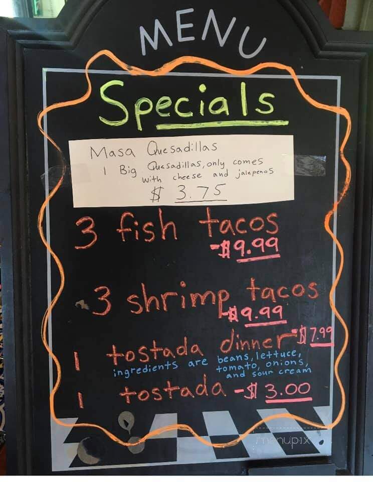 Chole's Mexican Restaurant - Glenwood, IL menu_pic