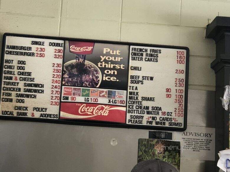 Smith's Soda Shop - Cleveland, GA menu_pic