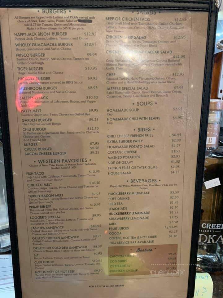 Jasper's Restaurant - Saint Regis, MT menu_pic