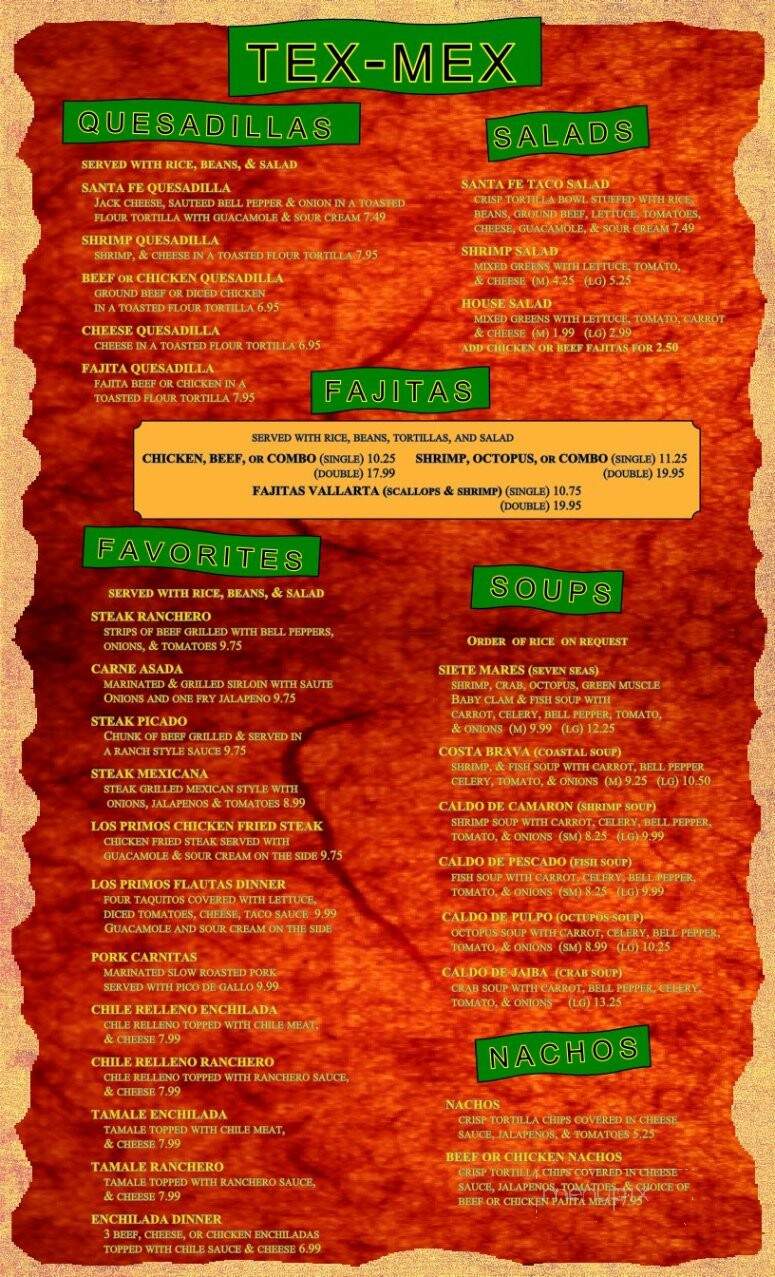 Marisco Los Primos - Enid, OK menu_pic