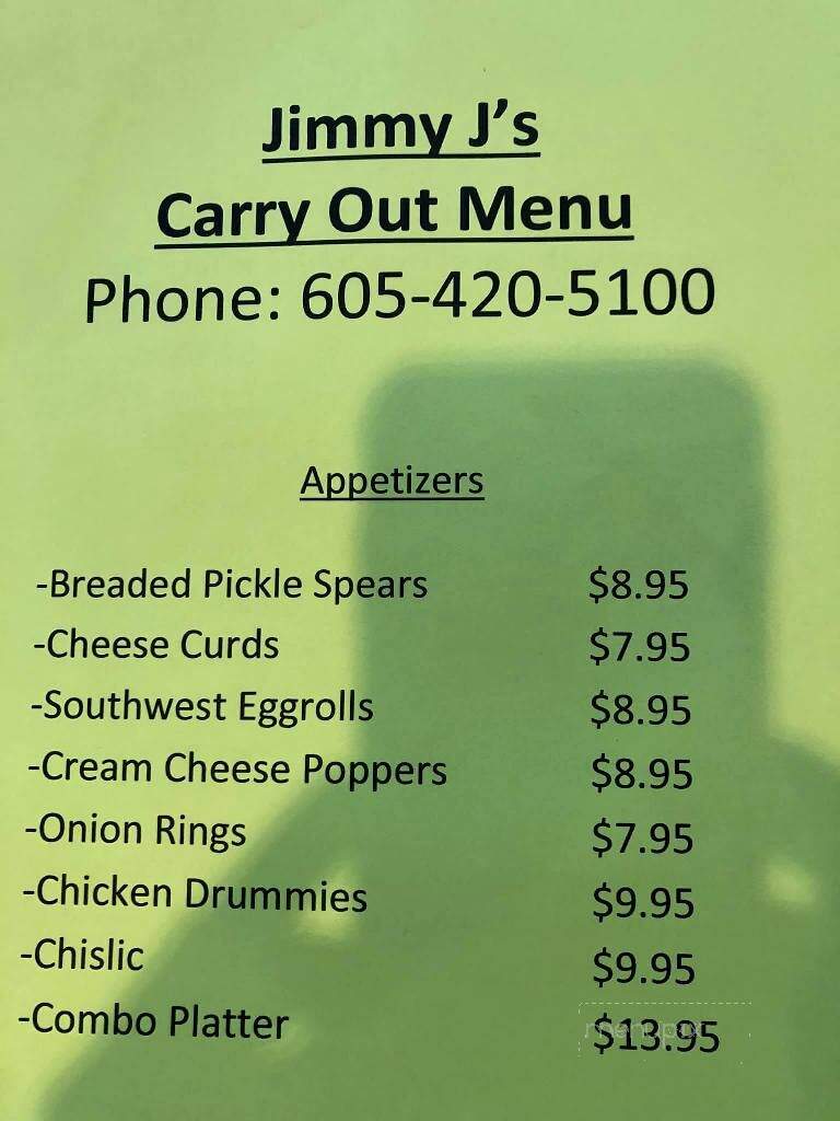 Jimmy J's Bar & Grill - Roslyn, SD menu_pic