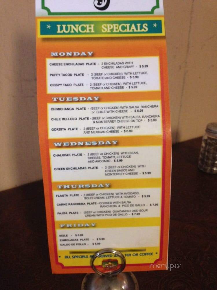 El Tejano #2 - New Braunfels, TX menu_pic