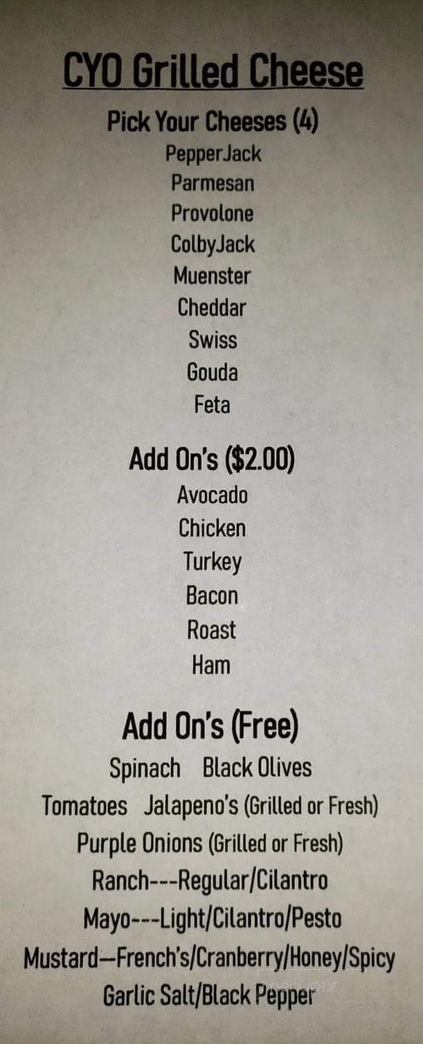 Gidgets Sandwich Shack - Wichita Falls, TX menu_pic