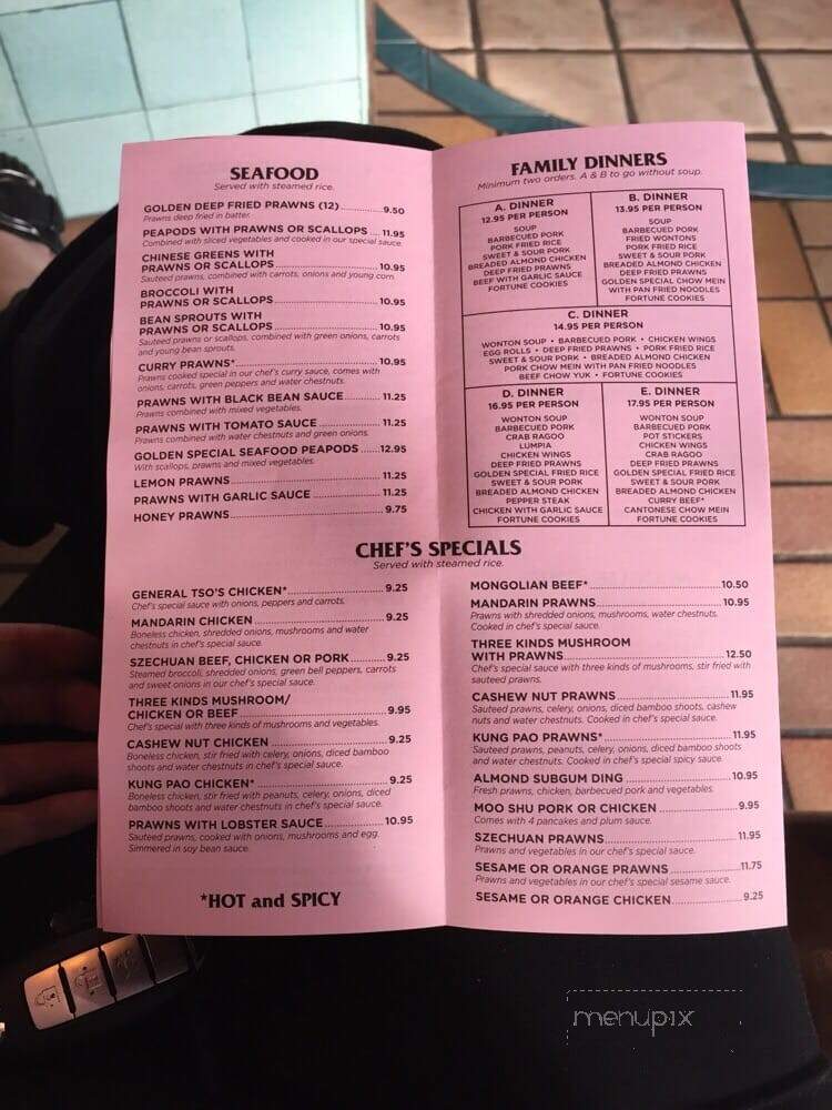 Golden Lion Chinese Restaurant - Poulsbo, WA menu_pic