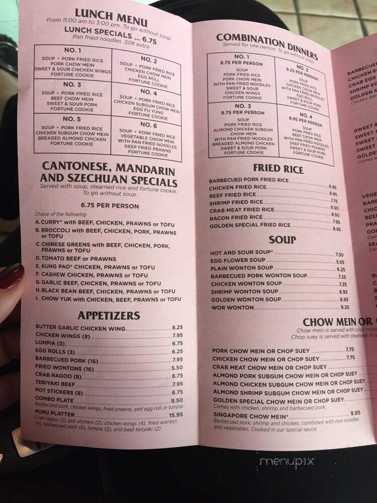 Golden Lion Chinese Restaurant - Poulsbo, WA menu_pic