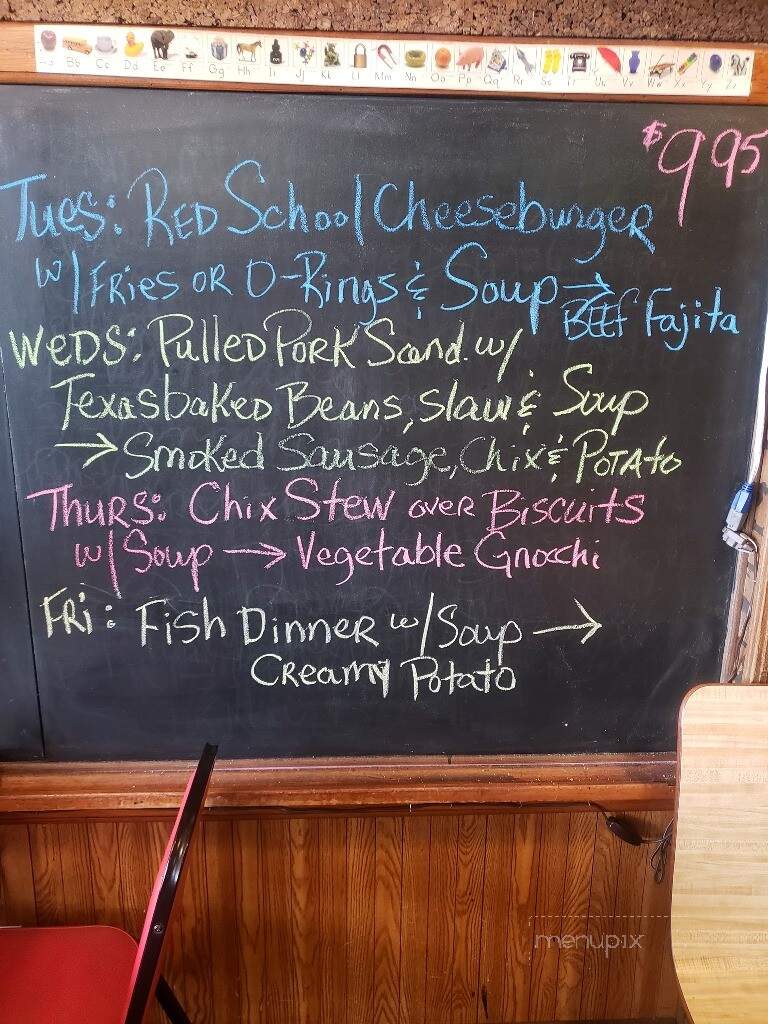 Red School Cafe - Bristol, WI menu_pic