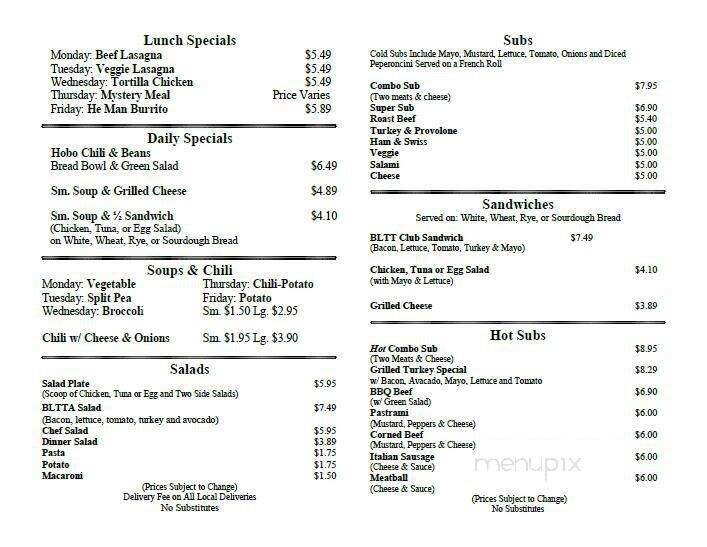 D Mongeon's Deli - Newbury Park, CA menu_pic
