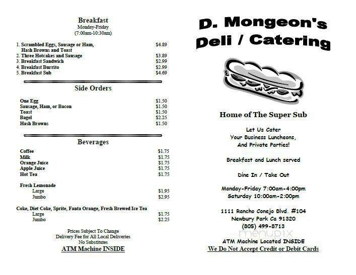 D Mongeon's Deli - Newbury Park, CA