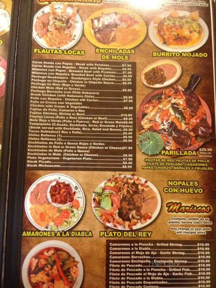 El Huarachito - Los Angeles, CA menu_pic