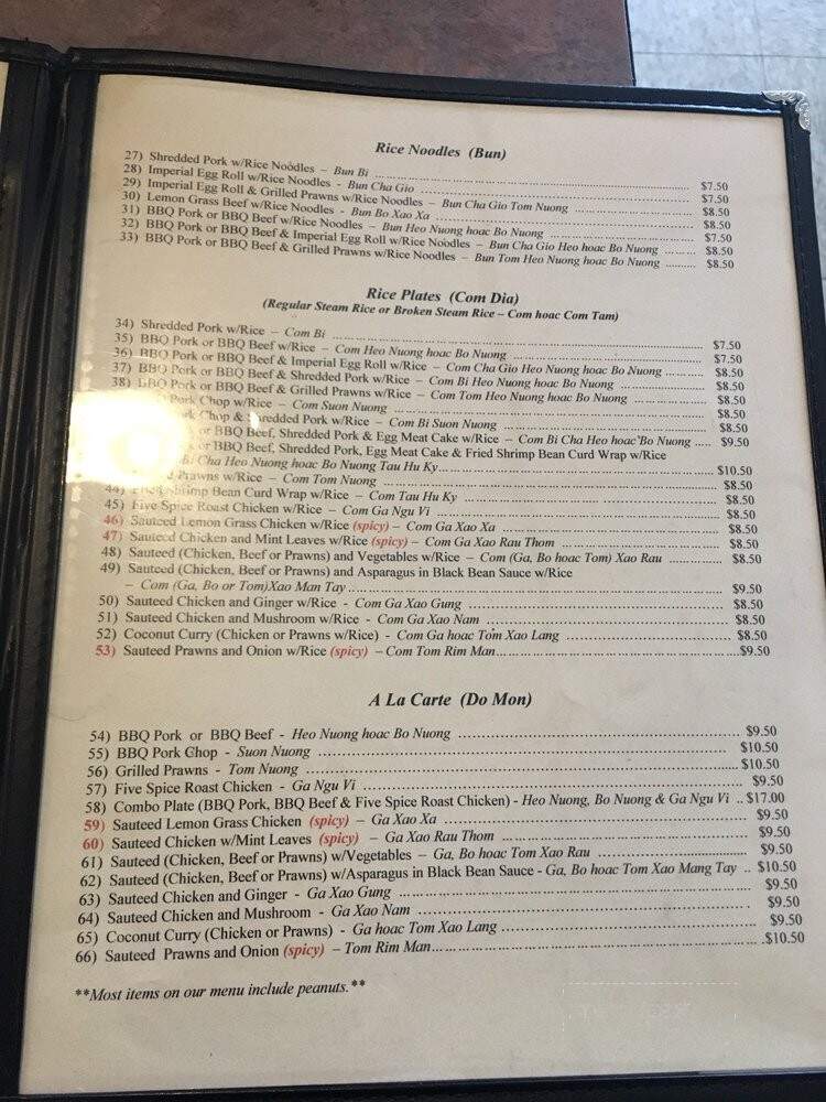 Sonny's Cafe - San Jose, CA menu_pic