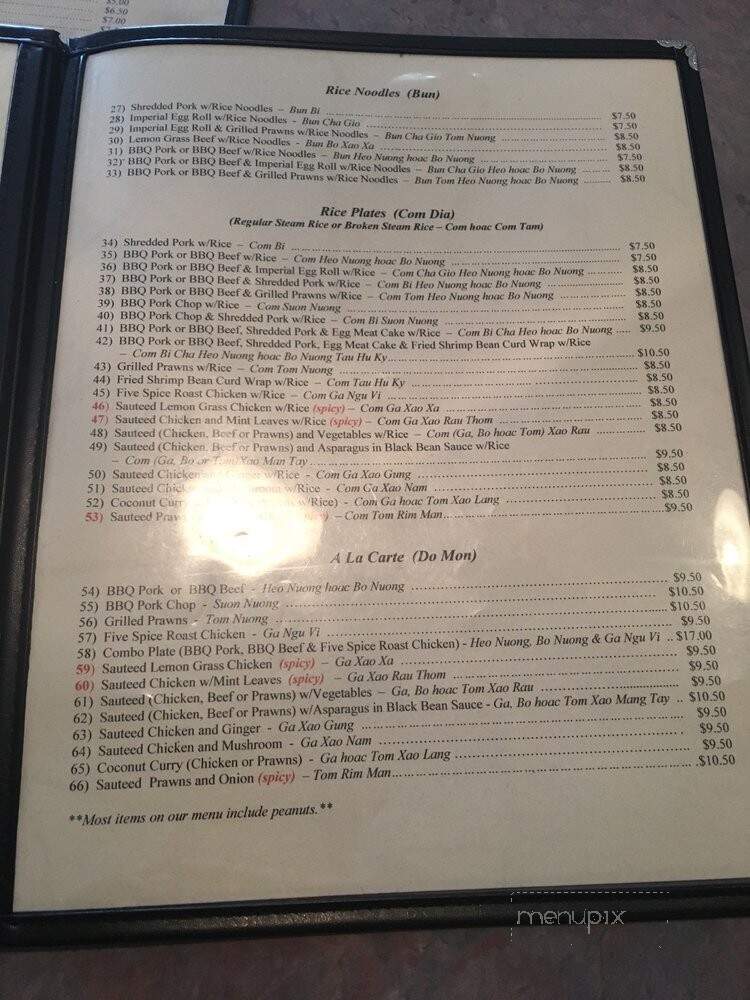 Sonny's Cafe - San Jose, CA menu_pic
