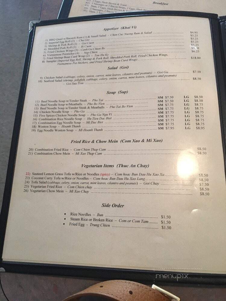 Sonny's Cafe - San Jose, CA menu_pic