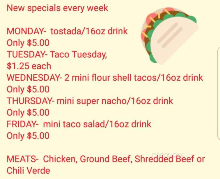 Taqueria Maria's - Oroville, CA menu_pic