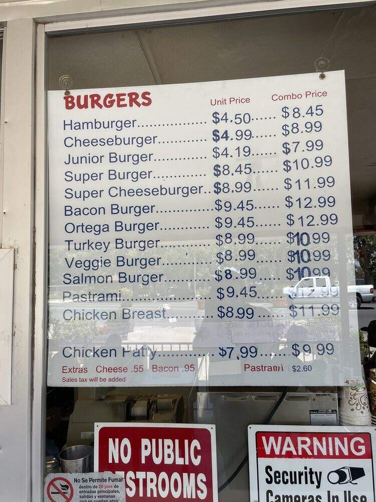 Snowhite Drive In - Lodi, CA menu_pic