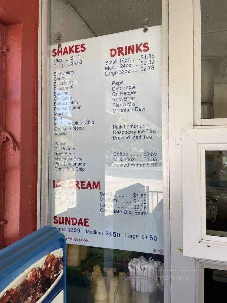 Snowhite Drive In - Lodi, CA menu_pic
