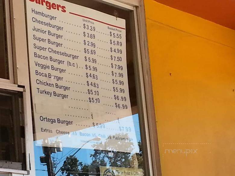 Snowhite Drive In - Lodi, CA menu_pic