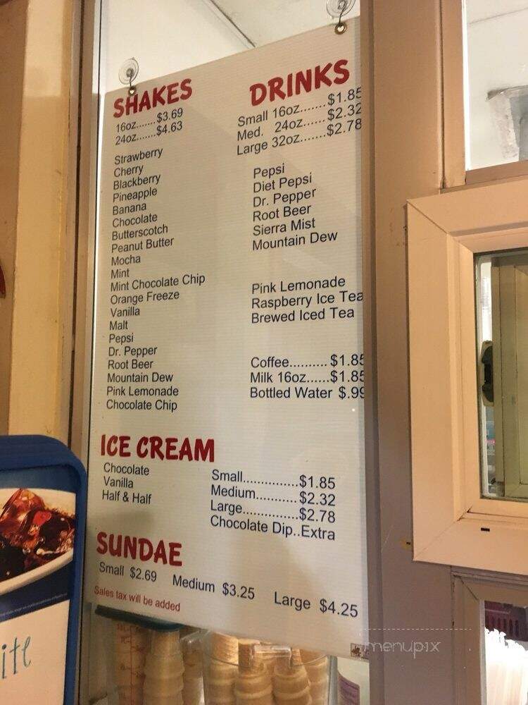 Snowhite Drive In - Lodi, CA menu_pic