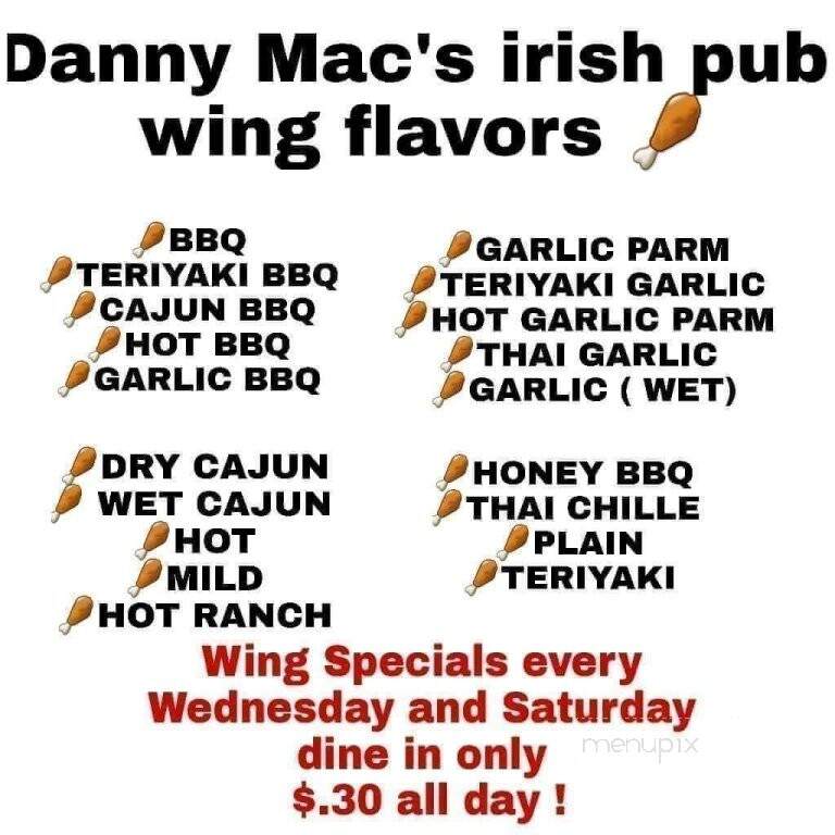 Danny Mac's - Cleveland, OH menu_pic