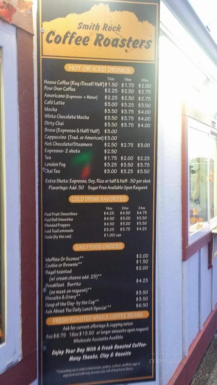 Smith Rock Coffee Roasters - Redmond, OR menu_pic
