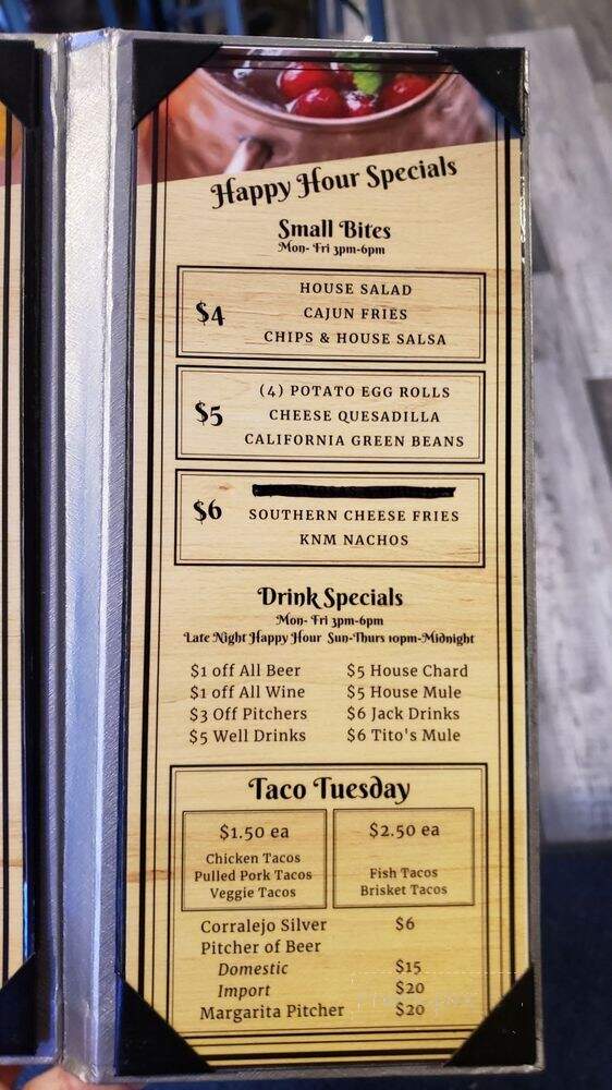 Kick N Mule - Danville, CA menu_pic