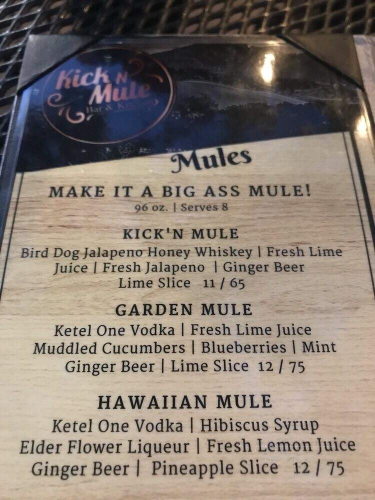 Kick N Mule - Danville, CA menu_pic
