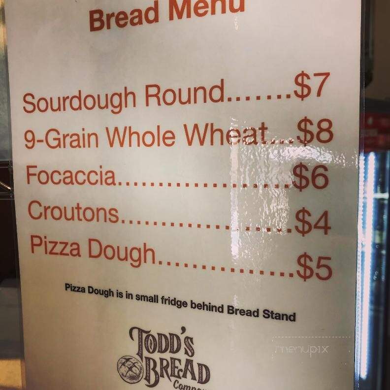 Todd's Bread - Murphys, CA menu_pic