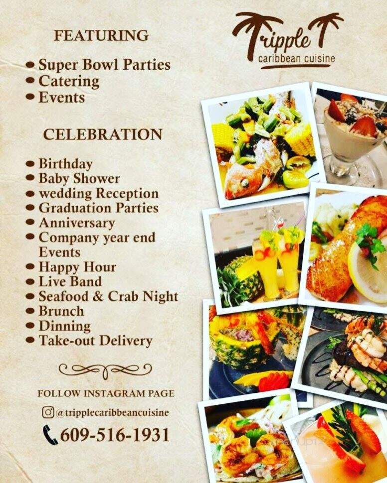 Tripple T Caribbean Cuisine - Robbinsville Township, NJ menu_pic