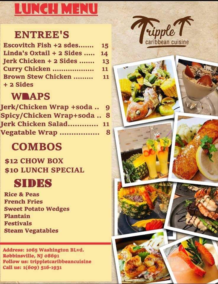 Tripple T Caribbean Cuisine - Robbinsville Township, NJ menu_pic