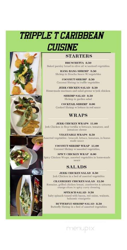 Tripple T Caribbean Cuisine - Robbinsville Township, NJ menu_pic