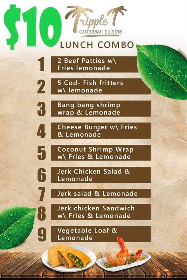 Tripple T Caribbean Cuisine - Robbinsville Township, NJ menu_pic