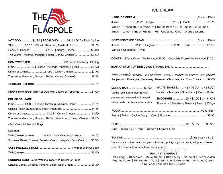 Flagpole Drive-In - Rochester, IN menu_pic
