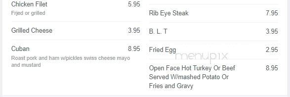 Bayside Inn - Edgewater, MD menu_pic