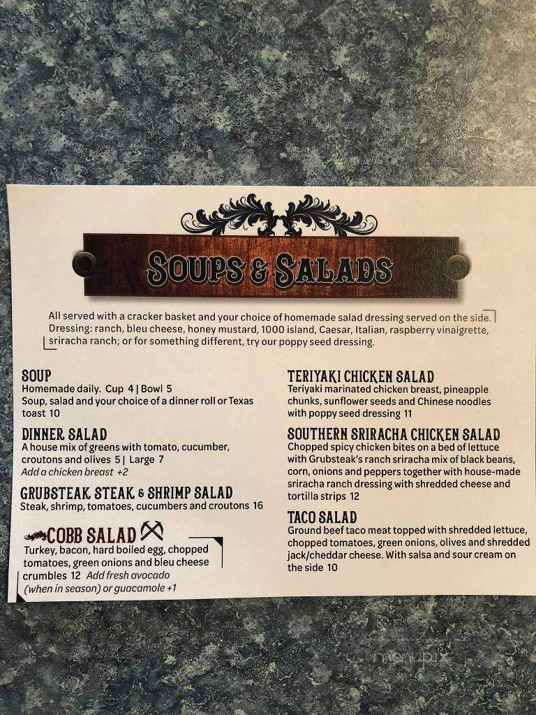 Grubsteak Mining Co - John Day, OR menu_pic