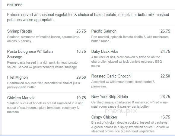 Columbia Grill & Bar at the Sheraton Portland Airport Hotel - Portland, OR menu_pic