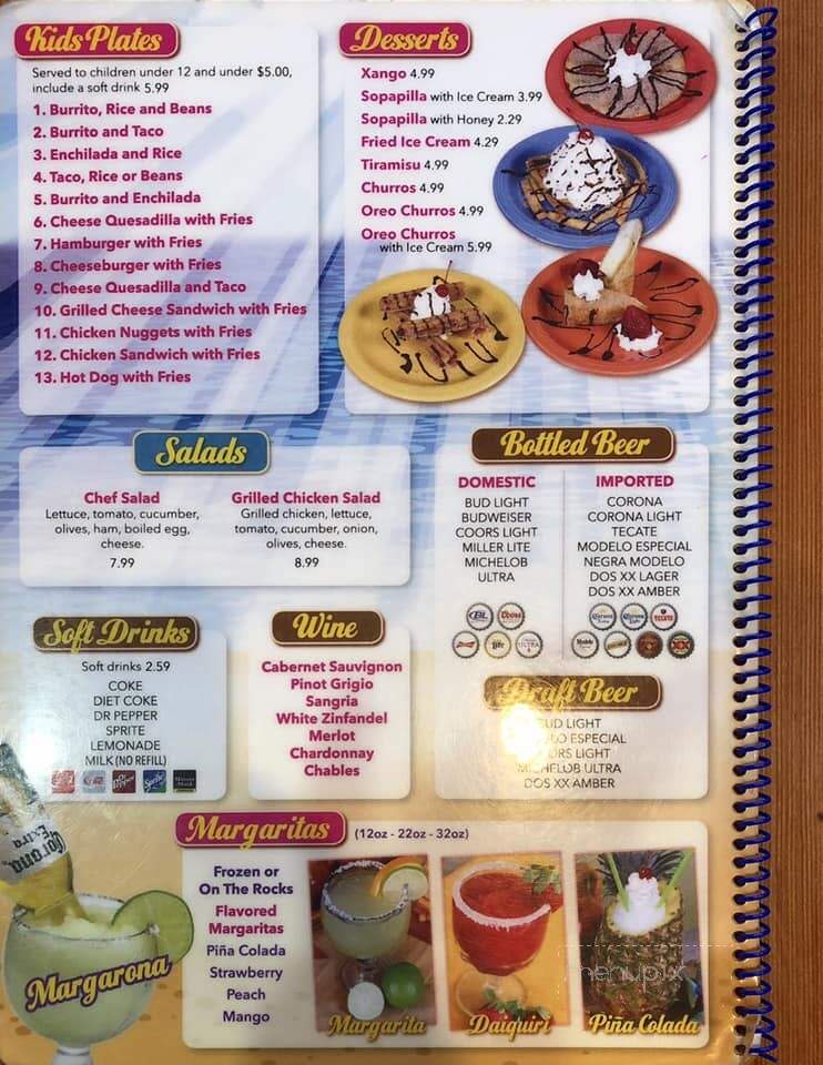 Vallarta Mexican Restaurant - Heflin, AL menu_pic