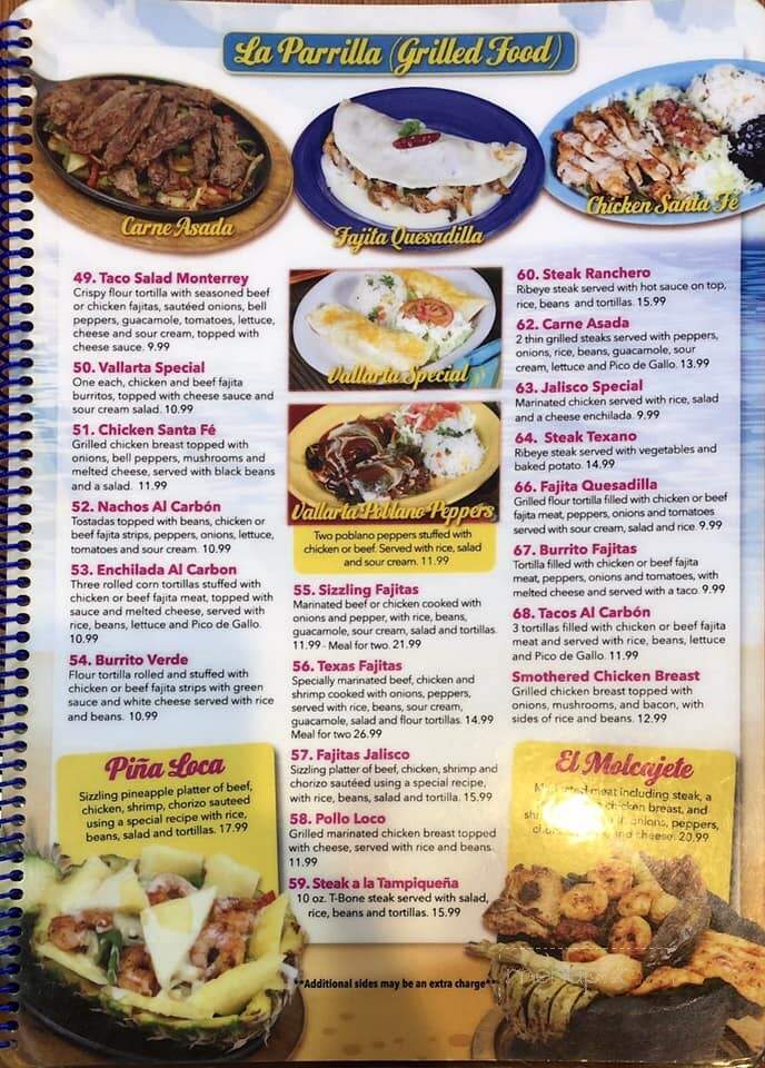 Vallarta Mexican Restaurant - Heflin, AL menu_pic