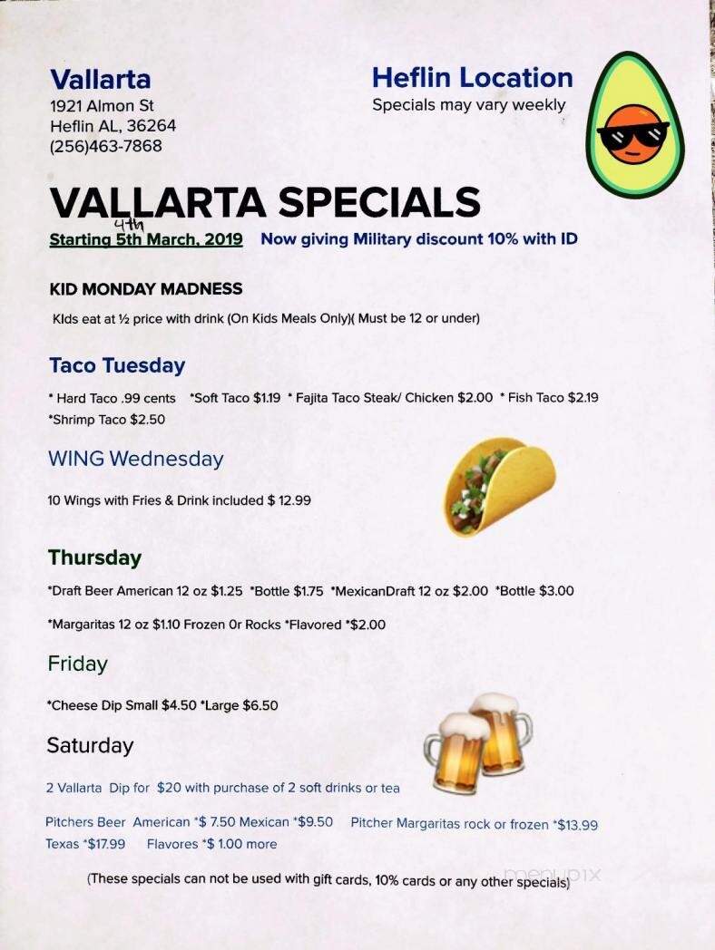 Vallarta Mexican Restaurant - Heflin, AL