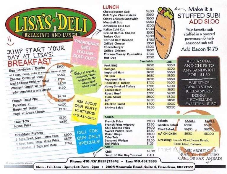 Lisa's Deli - Pasadena, MD