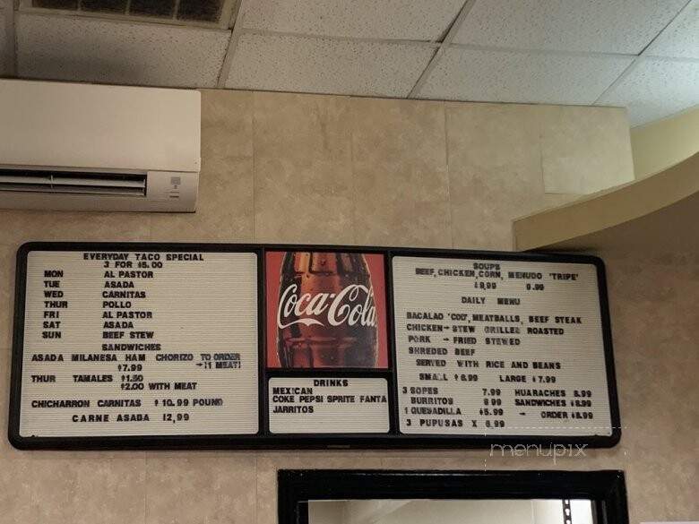 Los Reyes 2 - Charlotte, NC menu_pic