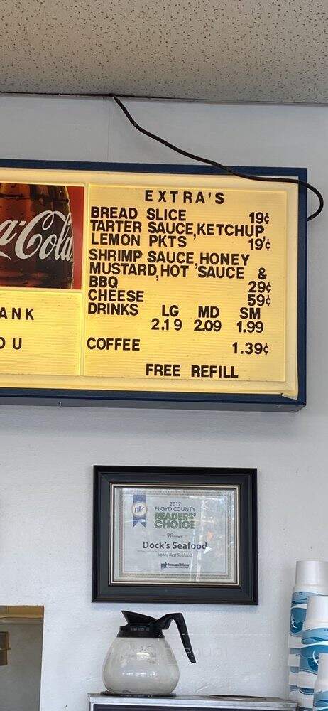Rockey's Dock Seafood - New Albany, IN menu_pic
