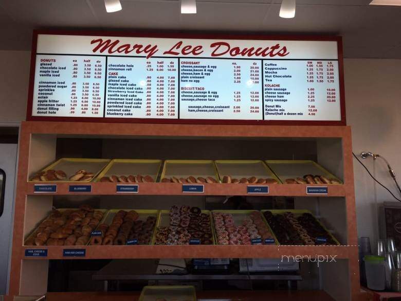Menu of Mary Lee Donut Shops in Houston, TX 77023