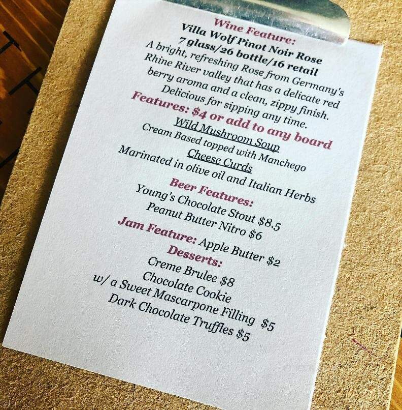 Avondale Wine & Cheese - Charleston, SC menu_pic