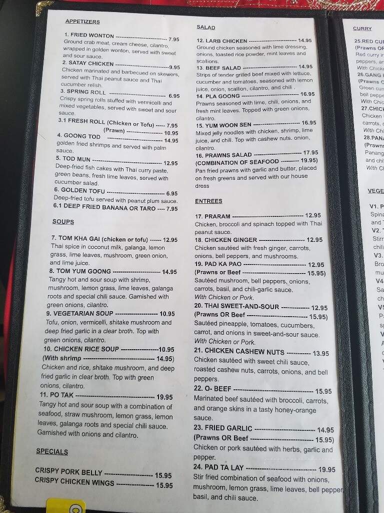 Amorn Thai - Mountlake Terrace, WA menu_pic