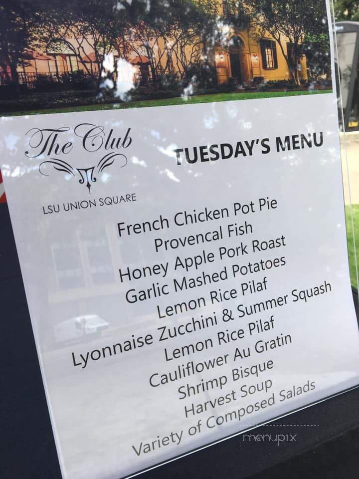 Lsu Faculty Club - Baton Rouge, LA menu_pic