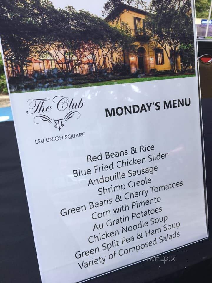 Lsu Faculty Club - Baton Rouge, LA menu_pic