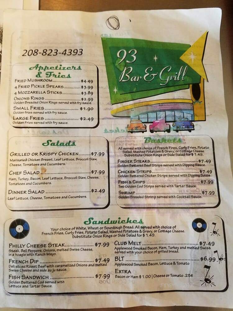 93 Express Incorporated - Carey, ID menu_pic