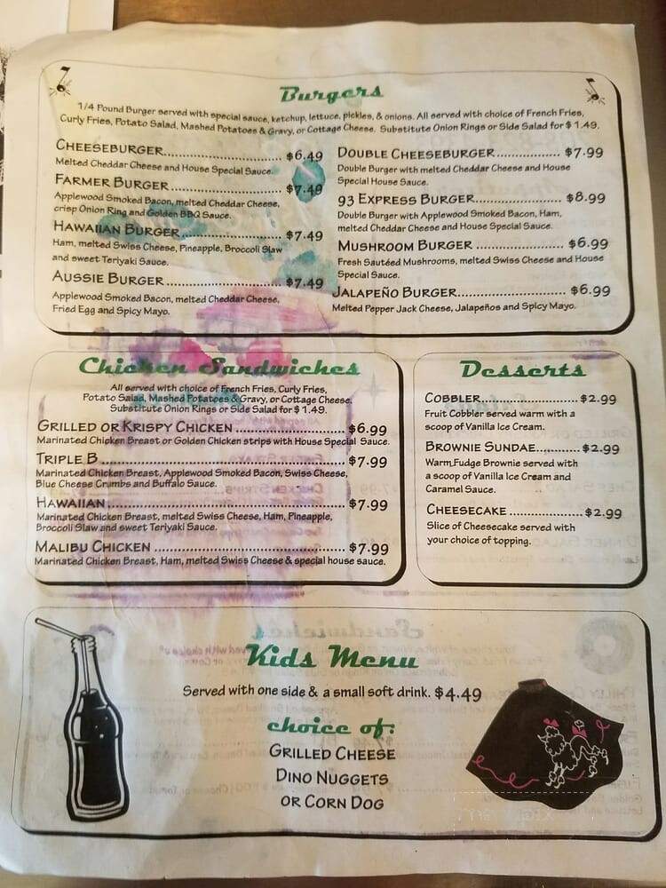 93 Express Incorporated - Carey, ID menu_pic